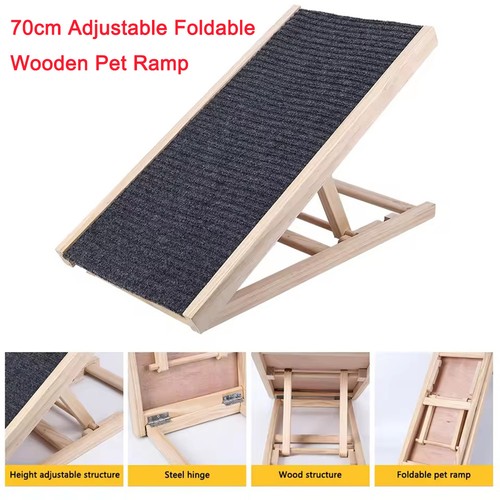 Wooden dog ramp - dog, adjustable