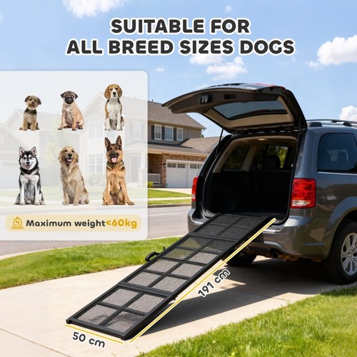 Folding pet ramp for dogs - ramp, l