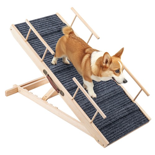 Wooden folding pet ramp car - wooden,