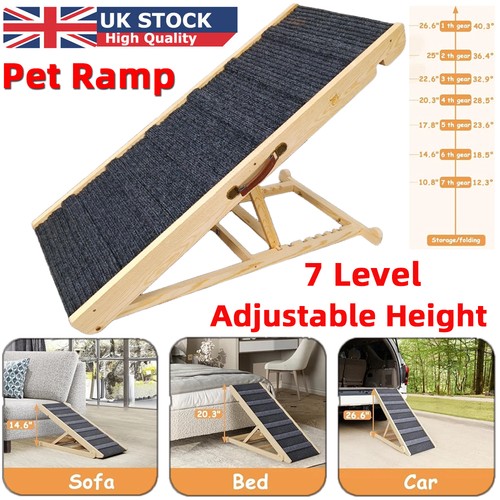 Wooden dog ramp - ramp, adjustable