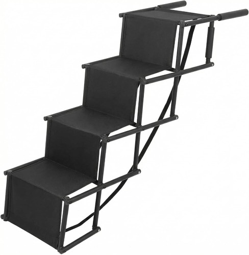 Foldable black dog ramp - dog,