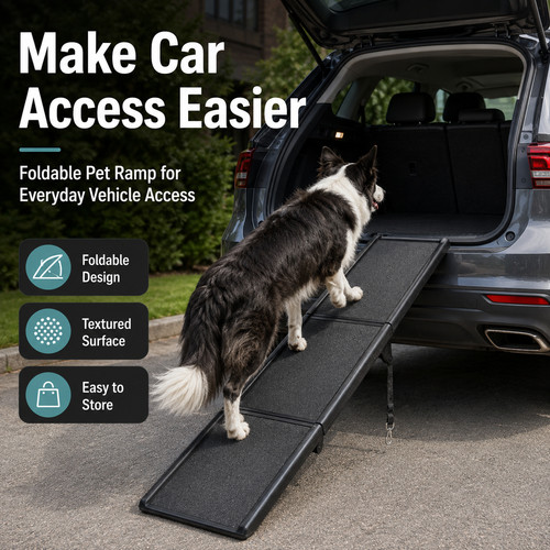 Dog ramp foldable pet car - pet,