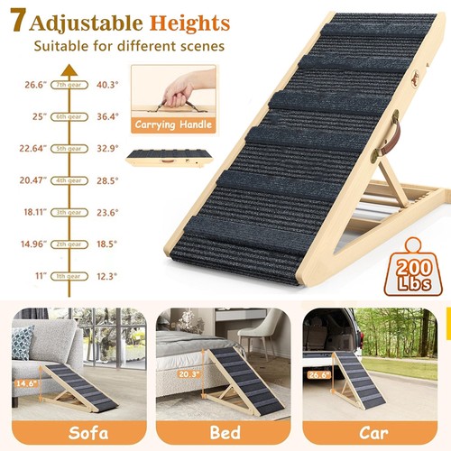 Adjustable heights dog pet - 7,